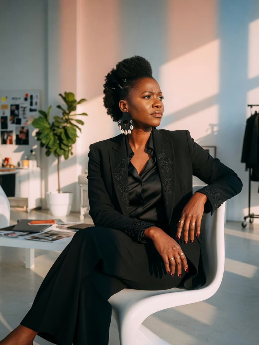 An Osusu founder sitting in a sunlit studio